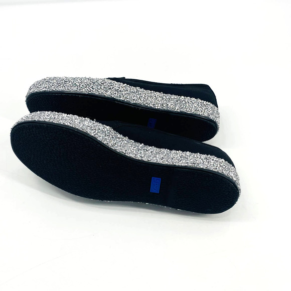 Keds Women's Black Slip-On Shoes with Silver Glitter Sole - Picture 8 of 10
